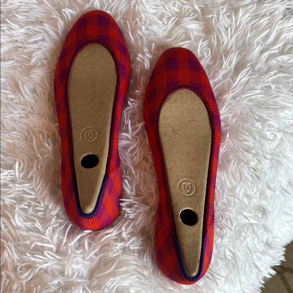 Rothy’s Pomegranate Gingham Flat